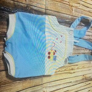 Charming Light Blue Kids Overalls with Fun Print